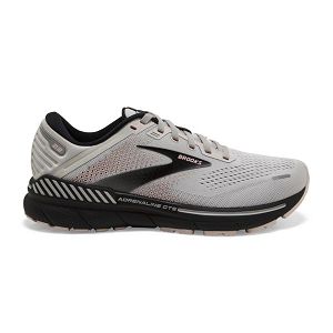 Brooks Adrenaline GTS 22 Womens Road Running Shoes Grey/Rose/Black | USA-UYQ619302